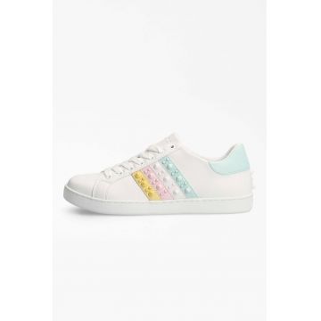 Pantofi sport din piele si piele ecologica cu tinte Jacobb