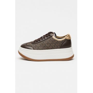 Pantofi sport flatform din piele ecologica cu model logo Hayes