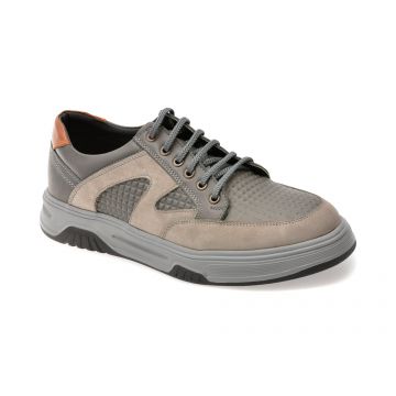 Pantofi sport OTTER gri, 1374, din piele naturala