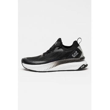 Pantofi sport slip-on cu insertii din plasa si model unisex