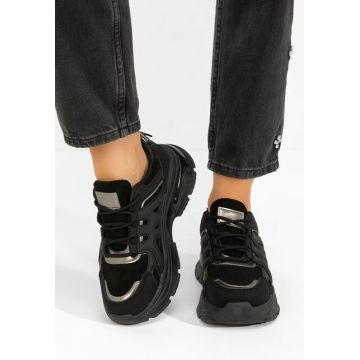Sneakers cu platforma Alverisa negri