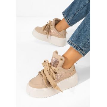 Sneakers cu platformă Kefira kaki