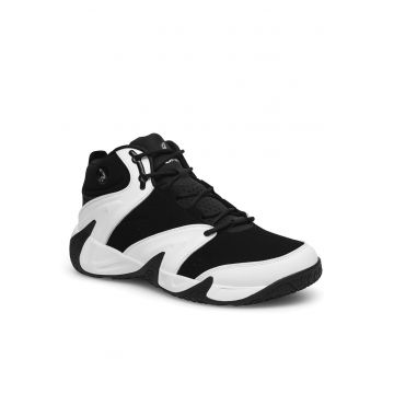 Pantofi sport barbati  alergare - negru/alb - piele naturala