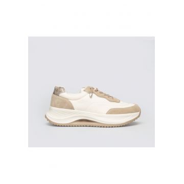 Pantofi sport cu insertii din piele intoarsa