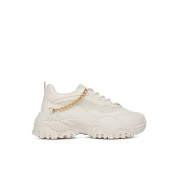 Pantofi sport dama -  sneakers bej - piele ecologica