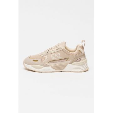 Pantofi sport low-cut cu garnituri din material sintetic