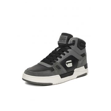 Tenisi barbati  piele naturala - negru/gri