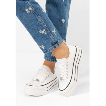 Tenisi cu platformă Kimala albi