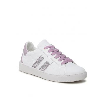 Tenisi dama -  10782 232TCP180 - piele naturala - alb/mov