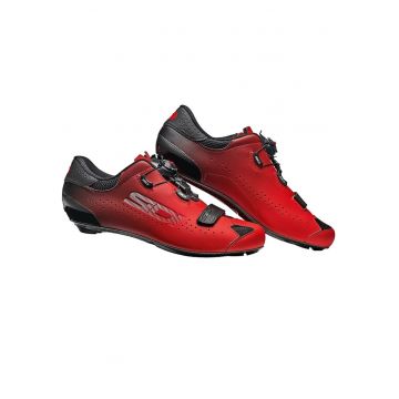 Pantofi ciclism  Sixty - rosu/negru - microfibra - marime