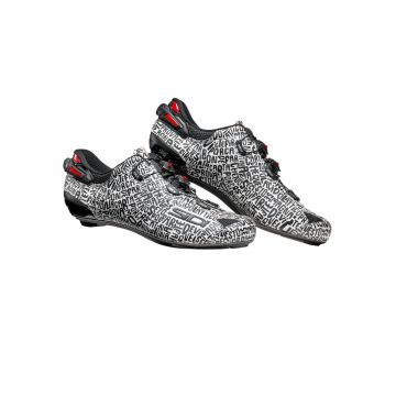 Pantofi ciclism sosea  Shot 2 Dzero - Alb/Negru