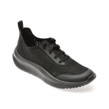 Pantofi sport CLARKS negri, SOLEVANA TIE, din material textil
