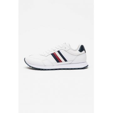 Pantofi sport low-cut cu insertii din piele