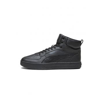 Pantofi sport mid-high de piele ecologica cu model unisex Caven 2.0 - Negru