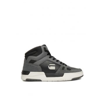 Tenisi barbati  din piele naturala - Negru/Gri