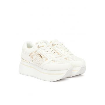 Tenisi dama  FLTCM8 ELE12 - piele ecologica - alb