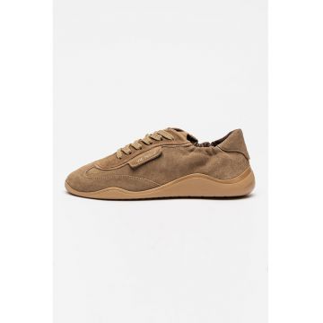 Vic Matie - Pantofi sport din piele intoarsa cu logo Sense - Maro taupe