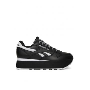 Pantofi sport dama -  CLASSIC LEATHER TRIP - piele naturala - negru