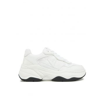 Pantofi sport dama -  piele ecologica - albi -