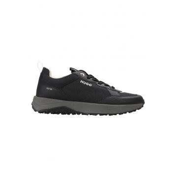 Pantofi sport low-cut din material textil - Negru