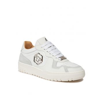 Tenisi dama - Reebok - piele naturala - alb/gri