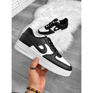 Adidasi barbati casual  negri cu alb A99