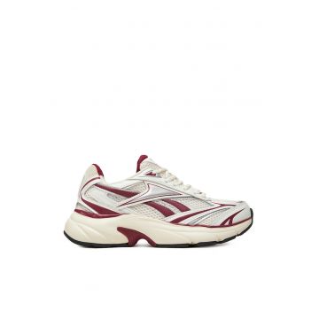 Pantofi sport dama -  textil - alb/visiniu -