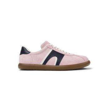 Pantofi sport din piele si piele nabuc Pelotas Soller - Roz deschis