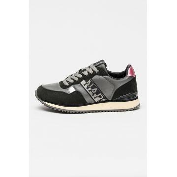 Pantofi sport low-cut cu logo Astra - Roz/Argintiu/Gri inchis