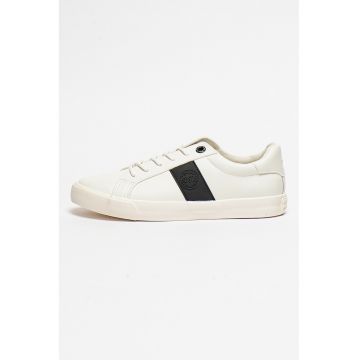 Pantofi sport low-cut din piele ecologica - Alb