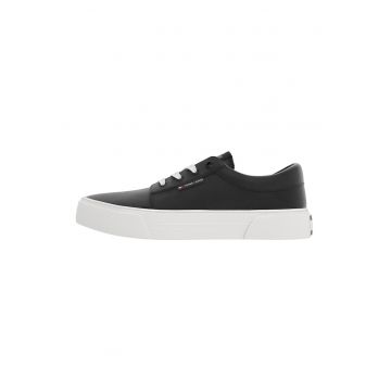 Pantofi sport low-cut din piele ecologica - Negru