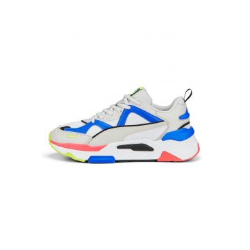 Pantofi sport low-top cu model colorblock RS-Simul8 Reality - Alb/Gri/Albastru royal