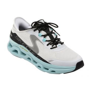 Pantofi sport SKECHERS albi, GLIDE-STEP ALTUS, din material textil