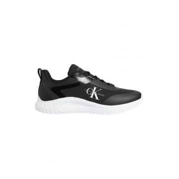 Pantofi sport textili cu logo - Negru