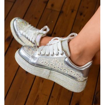 Sneakers dama Trente Argintii