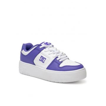 Tenisi dama  MANTECA 4 PLATFORM A - piele naturala - alb/mov