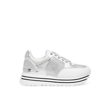 Tenisi dama -  WYL3795-1 - piele ecologica - alb/argintiu