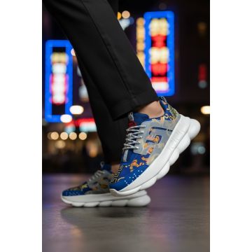 Adidasi barbati casual  albastri L21