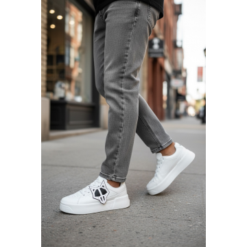 Adidasi barbati casual WOLF  albi 080 N13