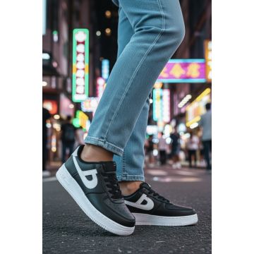 Adidasi dama negri cu alb  casual  B99