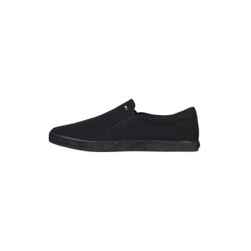 Pantofi slip-on de panza cu logo discret - Alb murdar