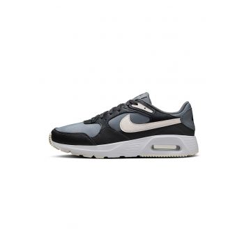 Pantofi sport Air Max cu insertii din piele - Negru/Gri inchis