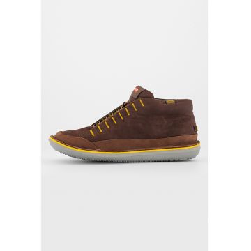 Pantofi sport cu garnituri de piele Beetle 1645 - Maro cognac