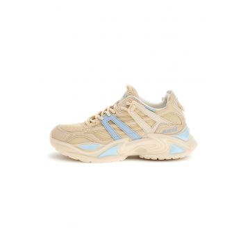 Pantofi sport cu garnituri de piele intoarsa - Bej/Albastru