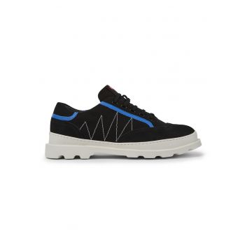 Pantofi sport cu piele nabuc Brutus - Negru