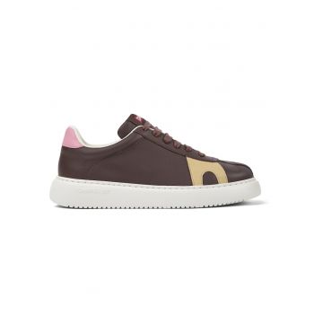 Pantofi sport de piele K21 Twins - Rosu bordo prafuit