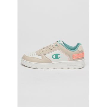 Pantofi sport din piele ecologica cu detalii logo Bonny - Alb/Bej