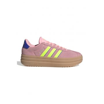 Pantofi sport flatform din piele intoarsa VL Court Bold - Roz prafuit