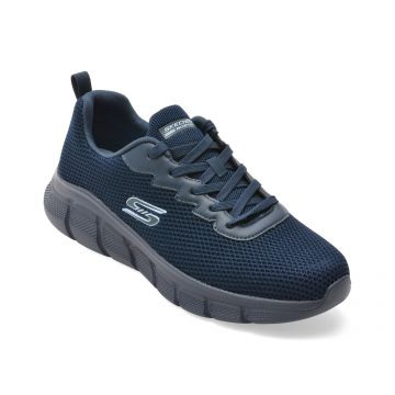 Pantofi sport SKECHERS bleumarin, BOBS B FLEX, din material textil