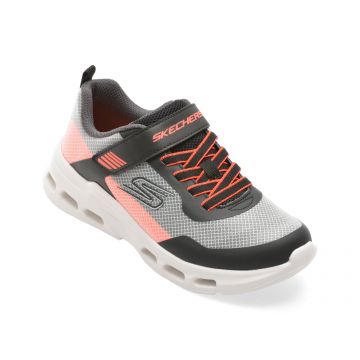 Pantofi sport SKECHERS negri, GLIDE-STEP AERO, din material textil
